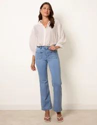 Womens Rope Detail Pocket Jeans - Size 8 Uk