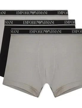 Boxers Em000261_af20669 Trunk 3 Unità Black / Steel / Grey XL - Emporio armani - FashionsVida