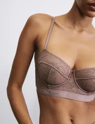 Lacewear Wired Longline Balcony Bra (A-E) Tawny female