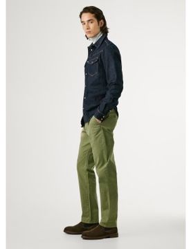 Para hombre. PM2100013 Pantalón Slim Chino Twill (30), Casual, Algodón