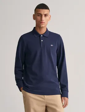 Polo à Manches Longues Reg Shield Rugger Evening Blue M