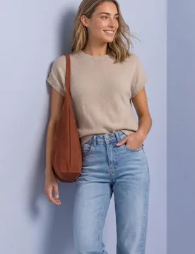 Ärmelloser Pullover mit Rundhals female Beige - Street One - FashionsVida