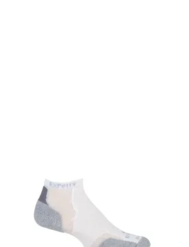 Pair White Experia By Cushioned Running Micro Mini Crew Socks Unisex 8-9.5 Unisex - - White - Size: 8-9.5 Unisex - Thorlos - FashionsVida