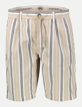 Chino-Shorts mit Streifenmuster Beige 33