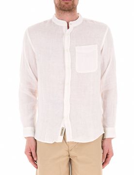 WOOLRICH Camicia in lino PANNA L