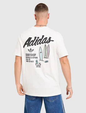 Surf T-Shirt - Herren, Weiss - male - Size: L - adidas Originals - FashionsVida