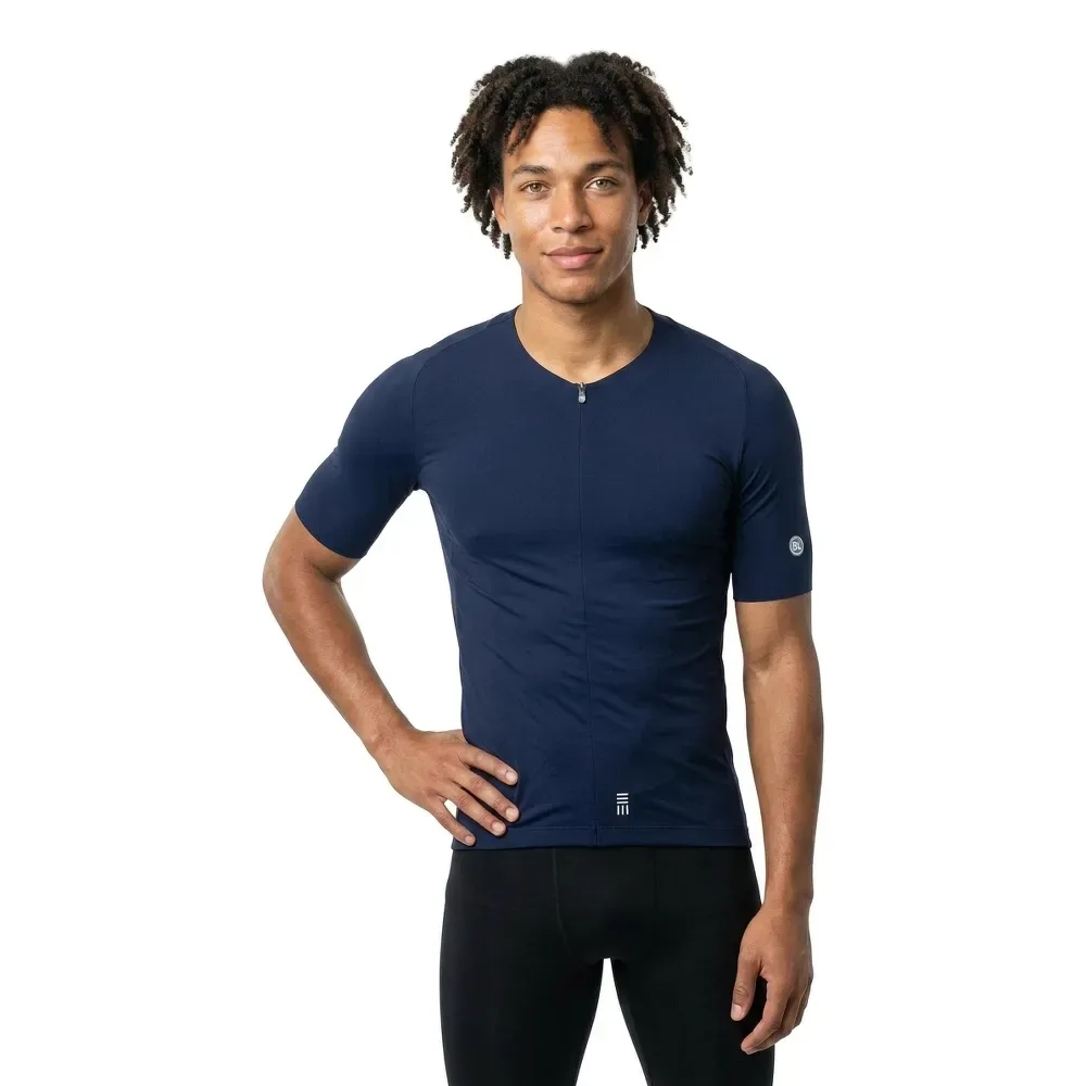 Maglia A Maniche Corte Popolarissima S3 Navy Blue - Bicycle Line - FashionsVida