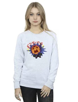 Women's Big Hero 6 Baymax Hiro Angry Manga Sweatshirt in Grey Size: Medium - Grey - Size: M - Disney - FashionsVida