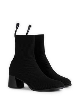 Bottines en soie et laine mélangées
