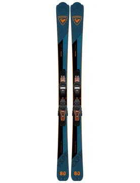 Packs (skis + fix) - Pack skis all-mountain - Experience 80 Ca + Xpress 11 Gw Black Orange 2025 en Bois - Taille 142 cm - Bleu - Rossignol - FashionsVida