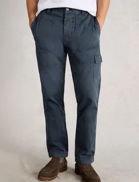 Kemble Organic Cargo Trousers - Dark Navy - White stuff - FashionsVida