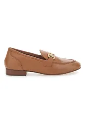 Mocassini Marroni con Morsetto Dorato Made in Italy in Vera Pelle A600103 36
