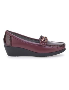 Mocassini Bordeaux Con Zeppa 9024 37