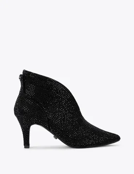 Embellished Stiletto Heel Shoe Boots Black female - Carvela - FashionsVida