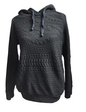 Maje Textured Cotton Hoodie - Maje - FashionsVida