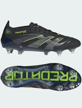 Scarpa da calcio PREDATOR ELITE Soft Ground 41 1/3 Core Black / Carbon / Lucid Lemon - Adidas - FashionsVida