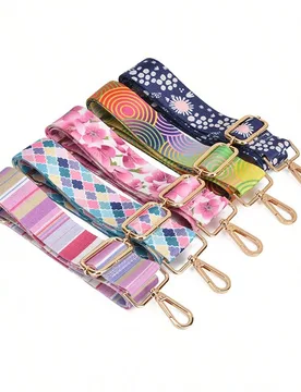 Nueva correa de bolso de poliéster impresa de 3.8CM de colores, accesorio de correa de hombro ajustable - Shein - FashionsVida