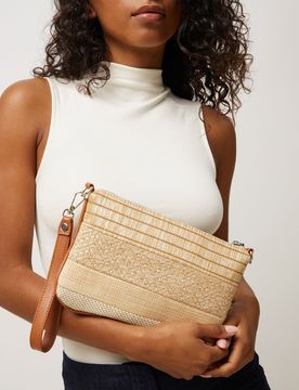 Senito petit sac bandoulière effet raphia