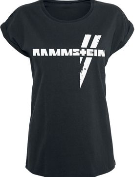 T-Shirt - Weiße Balken - L bis XXL - für Damen - Größe L - schwarz - Lizenziertes Merchandise! - Frauen - female