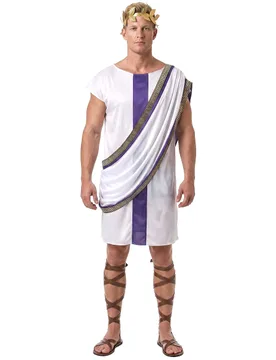 Römer-Herrenkostüm Antike weiss-lila - KARNEVAL-MEGASTORE - FashionsVida