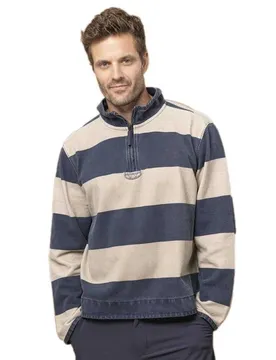 Sweat à Demi-zip Bertram SR Navy / Camel XL