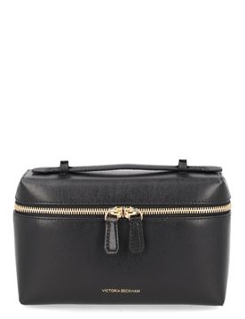 Vanity' Crossbody Bag with Adjustable Strap and Logo Lettering on the Front in Leather Woman