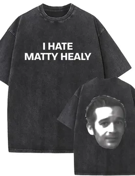 Washed Vintage The 1975 Double Sided Print Tshirt I Hate Matty Healy Graphic T-shirt Men Women Hip Hop Gothic Rock Streetwear - Aliexpress - FashionsVida