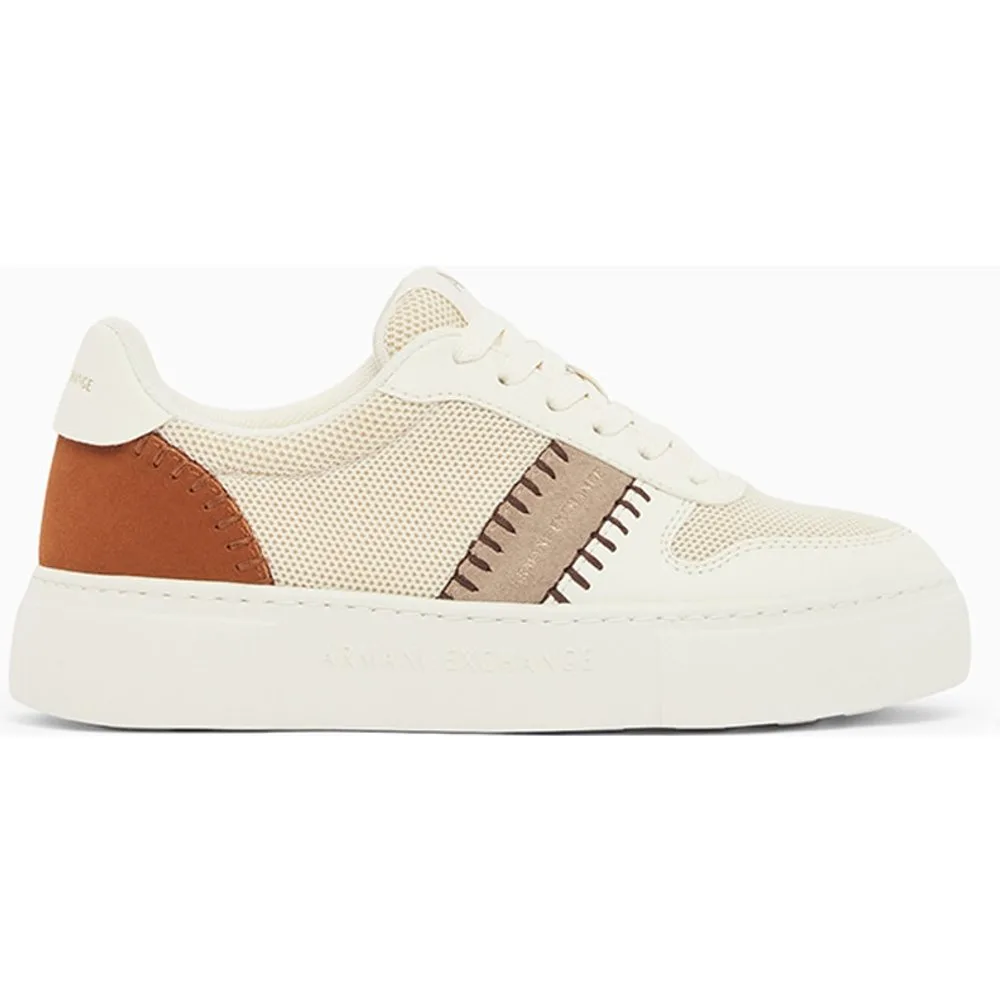 Zapatillas de mujer con plataforma y mezcla de tejidos - Armani Exchange - FashionsVida