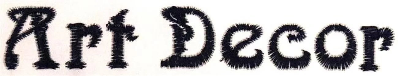 Stickservice Schabracke bis zu 15 Buchstaben Art Decor silber