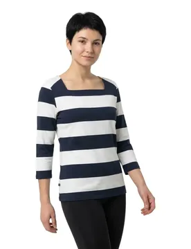 Maglietta A Maniche 3/ Piper U Neck Dark Navy / Pearl XL