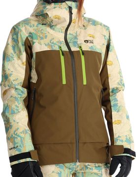 Wasserfeste und atmungsaktive Jacke Skijacke Exa Jkt Timeless Flower Printed für Damen Größe S Khaki