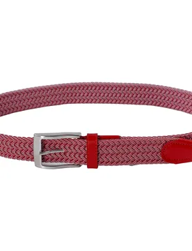 Gürtel Multicolor Braided, rot 85_cm - Alberto - FashionsVida