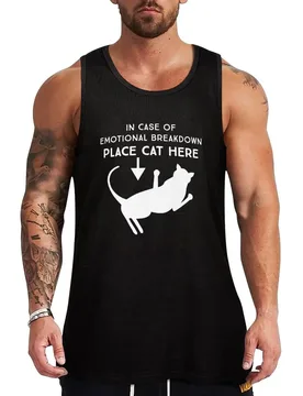 In case of emotional breakdown place cat here Tank Top Gym Tank Top Quick Dry Sleeveless Fitness Shirt - Aliexpress - FashionsVida