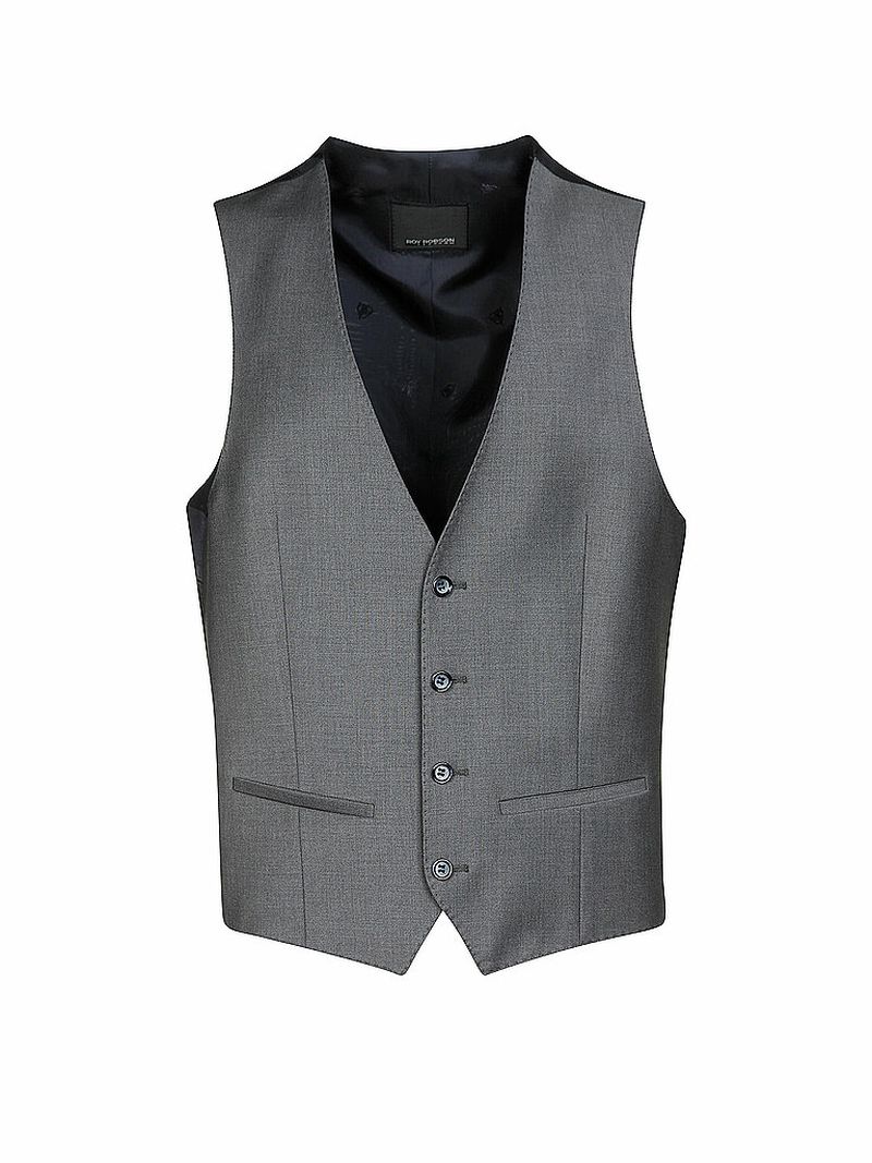 Chaleco de traje Slim Fit gris 54