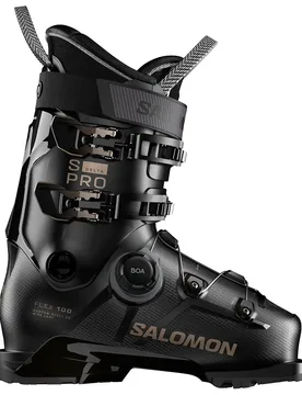 Chaussures De Ski Alpin S/pro Delta Boa 100 Gw Black / Black / Titanium Met Pd 31.0-31.5 - Salomon - FashionsVida