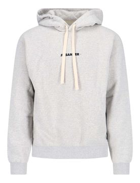 Jil Sander Felpa Cappuccio Logo