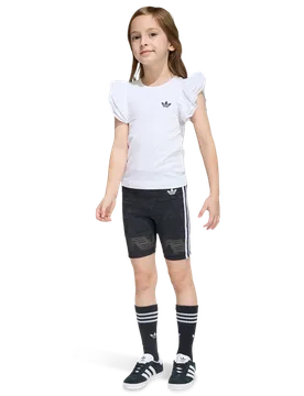 Cycling Short Tee Set Unisex Tracksuits - White - Size 5 - 6 Years - Cotton Jersey - White - Size: 5 - 6 Years - Adidas - FashionsVida
