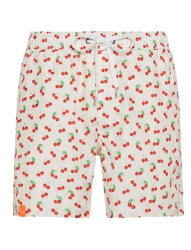 Swim Pant Small Print 31 Bianco Panna H33113 - SUN68 BEACH - FashionsVida