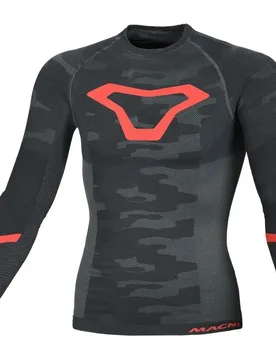 Baselayer all season camicia Nero Grigio Rosso taglia 2XL/3XL - Macna - FashionsVida