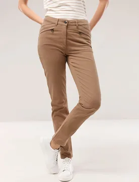 Powerstretch-Baumwollhose, Regular Fit#noch offen: Größenlauf, Farbe Beige, 44, elastisch dank T400 Faser weicher Griff Damen - Walbusch - FashionsVida