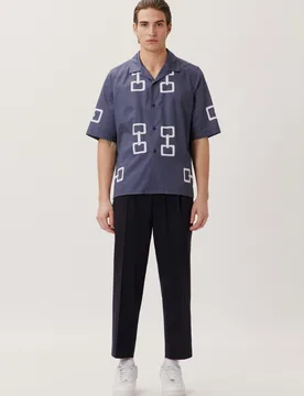 Regular Casual Hemd Druck Grau S - Seidensticker - FashionsVida