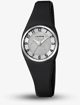 Women's Trendy Rubber Watch K5752 in Black - Black - Size: One Size - Calypso - FashionsVida