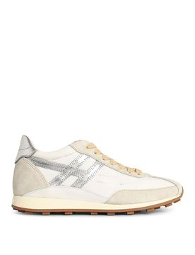 Sneakers H699 in misto pelle bianca