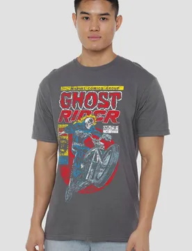 Ghost Rider T-Shirt - Grey - Size: 4XL - Marvel - FashionsVida