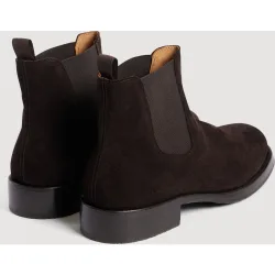 Botines chelsea de hombre de serraje con elásticos