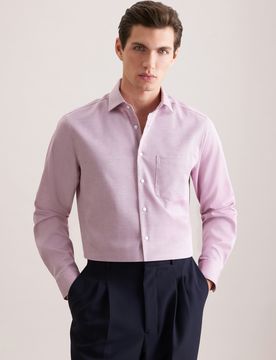 Regular Business Hemd Struktur Rosa/Pink 48