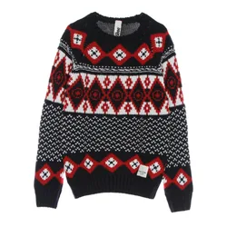 Maglione Uomo Maglia Lana Fantasia Navy/multi