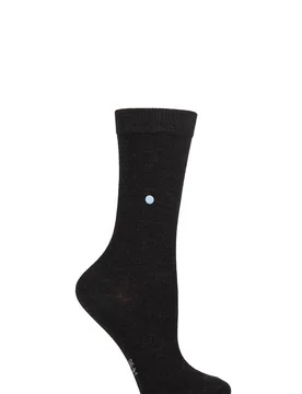 Women's 1 Pair Lady Plain Cotton Socks Dark Grey 3.5-7 Ladies - Grey - Size: Small - Burlington - FashionsVida