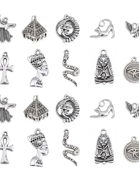 Pcs 10Style Alloy Pharaoh Charms Snake Cat Pyramid Evil Eye Cross Charms Tibetan Egyptian Charms for Jewelry Making Bracelet - Aliexpress - FashionsVida