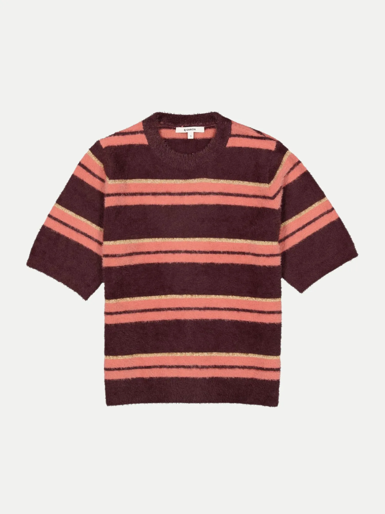 Kurzarmpullover mit Streifen Mehrfarbig XS - Garcia - FashionsVida